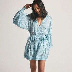 Omika Harper Mini Dress Indore Sky